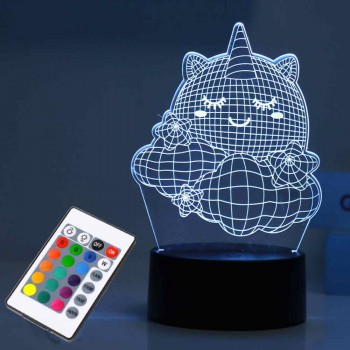 Lampada  Led  3D  Unicorno...