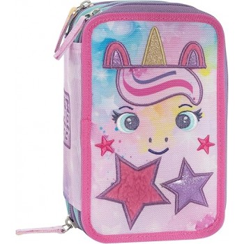 Astuccio  3  Zip  Unicorn...