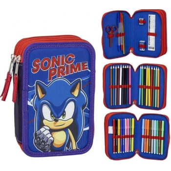 Astuccio  3  Zip  Sonic  -...