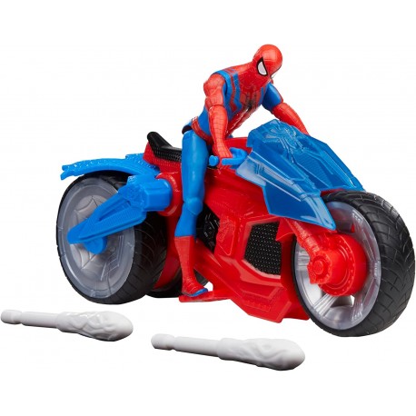 Spiderman con moto spara ragnatele - Hasbro