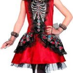 Abito Mujer Dia de los Muertos 5/7 anni - 128 cm - Widmann