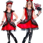 Abito Mujer Dia de los Muertos 5/7 anni - 128 cm - Widmann