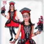 Abito Mujer Dia de los Muertos 5/7 anni - 128 cm - Widmann