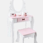 Specchiera Legno Bianca Rosa - ITN La Giraffa