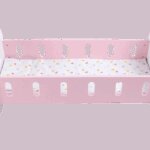 Culla Dondolo Legno Bianco Rosa - ITN La Giraffa