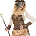 Maschera Mezzoviso Steampunk Argento - Widmann