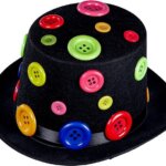 Cilindro con Bottoni colorati - Widmann