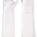 Guanti in Satin Lunghi bianco - Widmann