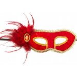 Maschera Rossa con Velluto - Carnival Toys