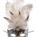 Maschera Argento con Paillettes - Carnival Toys