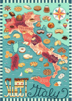 1000 pz Mappa dei Dolci D ' Italia - Ravensburger