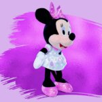 Peluche Minnie 25 cm con Vestito Glitter - PTS