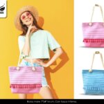 Borsa Mare con Pom Pom - Mood