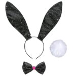Set Coniglietta Nera Glitter - Widmann