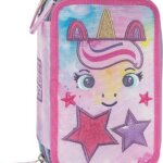 Astuccio 3 Zip Unicorn Mofumofu - Panini