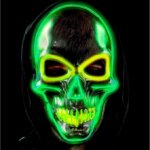 Maschera Teschio Argento Led Colorati - Widmann