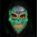 Maschera Teschio Argento Led Colorati - Widmann