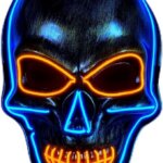 Maschera Teschio Oro Led Colorati - Widmann