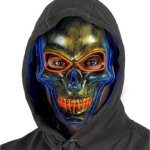 Maschera Teschio Oro Led Colorati - Widmann