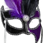 Maschera Gran Ballo Nero Viola - Widmann