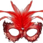 Maschera Baronessa Rossa Metallizzata - Widmann