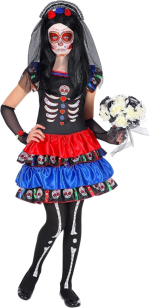 Abito Mujer Dia De Los Muertos 158 cm 11/13 anni - Widmann