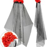 Copricapo Velo Nerocon Rose Rosse - Widmann