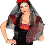 Copricapo Velo Nerocon Rose Rosse - Widmann