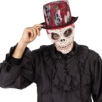 Cappello con Rose e Maschera Teschio - Rubie s