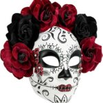 Maschera Dia De Los Muertos con Rose - Widmann