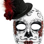 Maschera Dia De Los Muertos con Cappello - Widmann