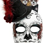 Maschera Dia De Los Muertos con Cappello - Widmann