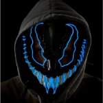 Maschera Mostro Led Blu - Widmann