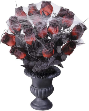 Vaso con Rose Rosse e Ragnatele - Widmann