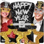 Occhiali happy New Year Oro - Widmann