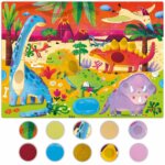Tactile Puzzle Montessori Dino - Headu