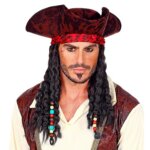 Tricorno Pirata con bandana e Dreadloc - Widmann