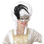 Maschera Gran Galà Macramè con Piume - Widmann