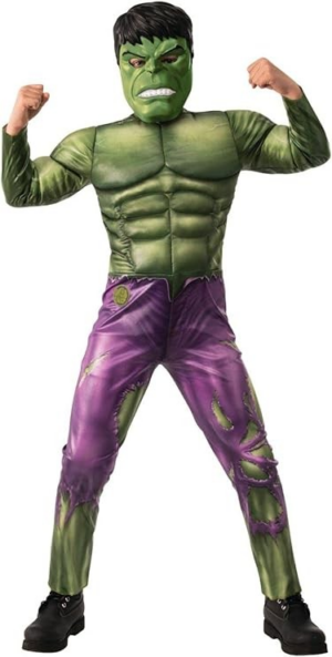Abito Hulk con Muscoli e Maschera Tg L 7/8 anni - Rubie' s