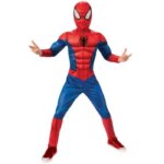 Abito Spiderman con Muscoli e Maschera 7/8 Anni - Rubie' s