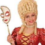 Maschera Marquise De Sade con Bastoncino - Widmann