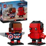 40668 Capitan America & Hulk Rosso Brick Headz - Lego