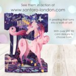 Swing Card Magical Birthday Unicorn - Santoro
