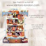 Swing Card Gatto nella Libreria - Santoro