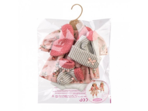 Abito Fiorato Rosa Antico con Cappello - Llorens