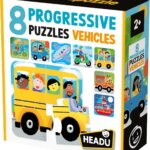 8 Progressive Puzzle Veicoli - Headu