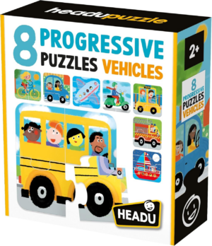 8 Progressive Puzzle Veicoli - Headu