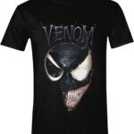 T-Shirt Venom Split Face Tg. M Black - PC Merch