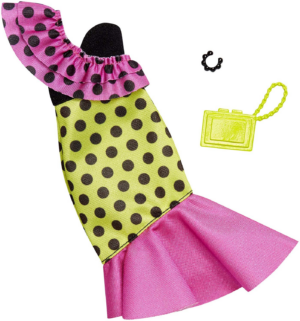 Abito Barbie Giallo Pois Neri - Mattel