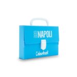 Mini Cartella Polionda Celeste con Acc Napoli - Colourbook